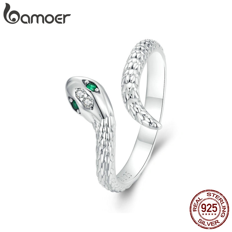 Bamoer แหวนเงินสเตอร์ลิง 925 แบบเปิด เครื่องประดับแฟชั่น สําหรับผู้หญิง