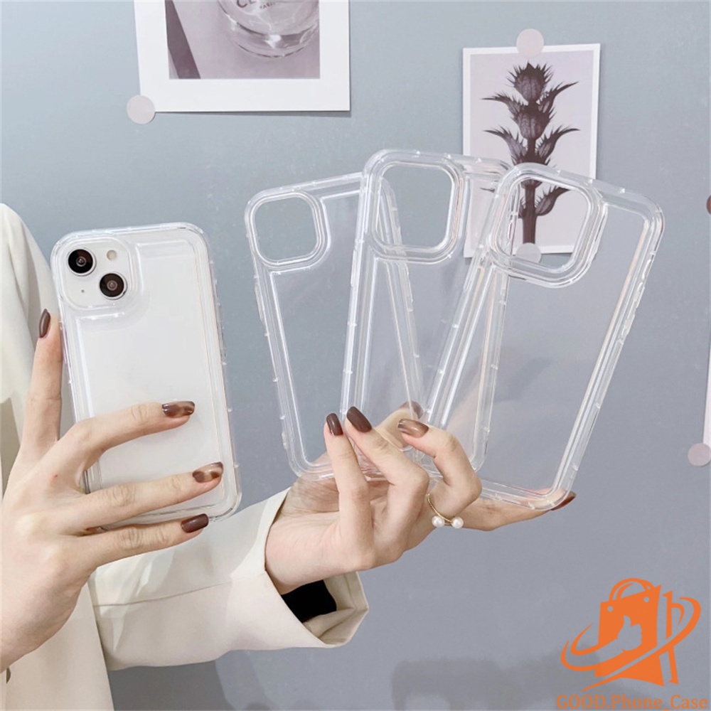 เคสโทรศัพท์ซิลิโคน TPU ใส แบบนิ่ม กันกระแทก สําหรับiPhone 15 Pro Max 11 14 12 13 Pro Max 6 8 7 Plus XR 7+ 8+ X XS Max SE