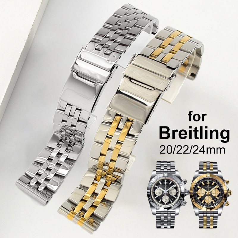 สายนาฬิกาข้อมือ สเตนเลส สําหรับ Breitling Superocean Heritage Band 20 มม. 22 มม. 24 มม.