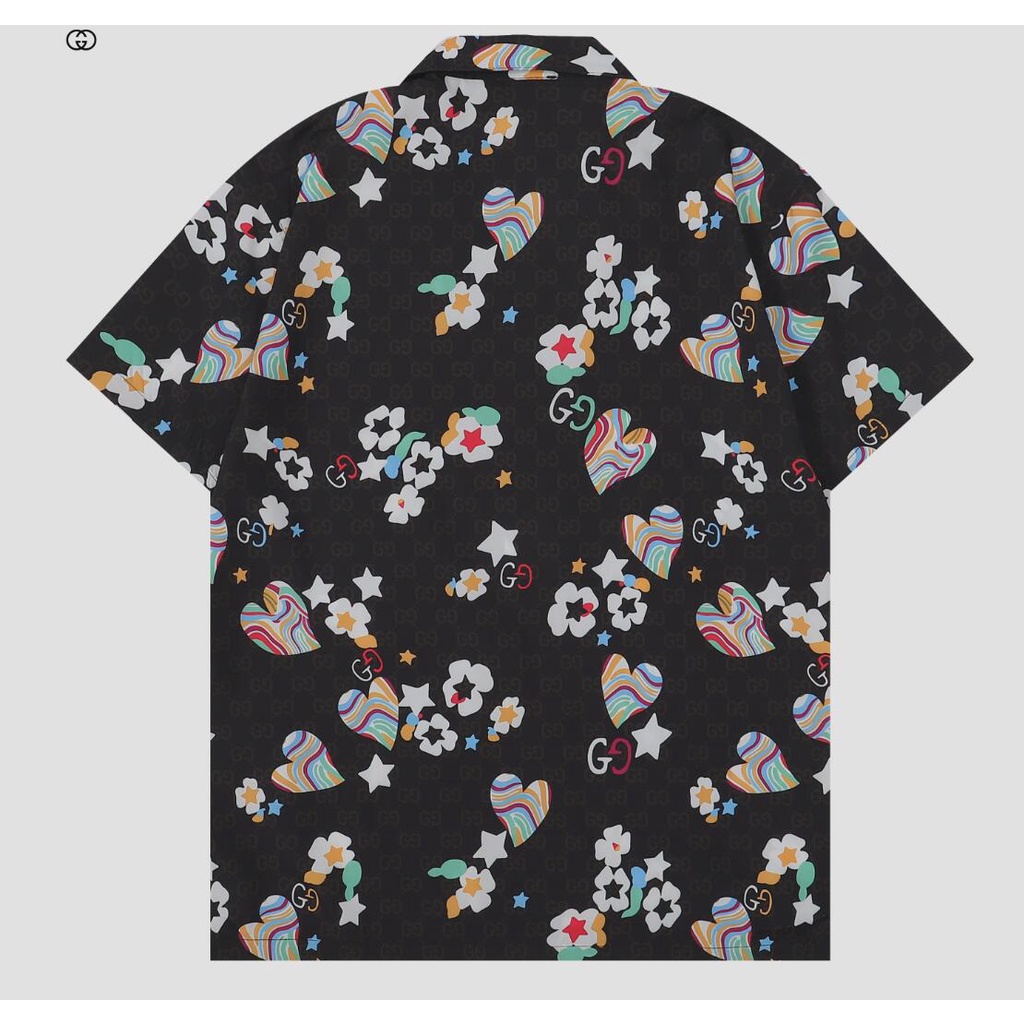 Gc- เสื้อยืดแขนสั้นลําลอง ทรงหลวม แฟชั่นสําหรับผู้ชาย และผู้หญิง