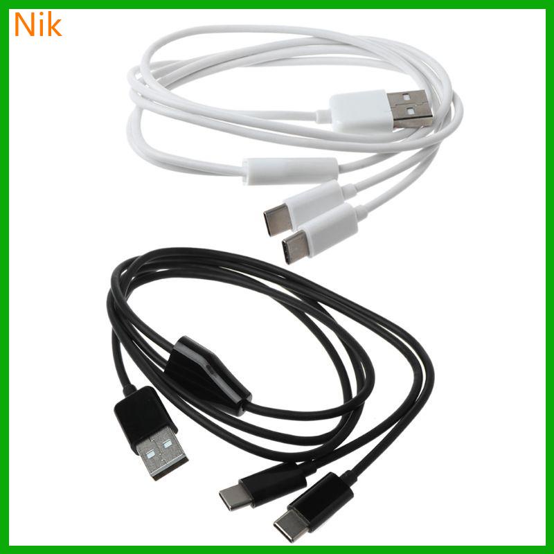 2 in 1 สายชาร์จ USB เป็น Type C ชาร์จเร็ว สําหรับโทรศัพท์ พีซี แท็บเล็ต
