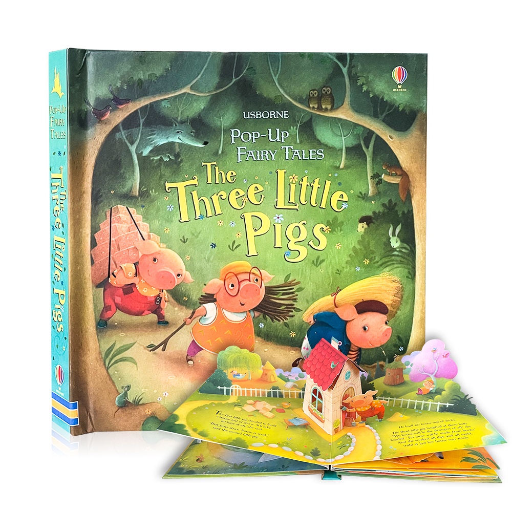 Usborne Pop-Up Three Little Pigs English Educational 3D Flap Picture Books Bedtime Reading Book for Kids