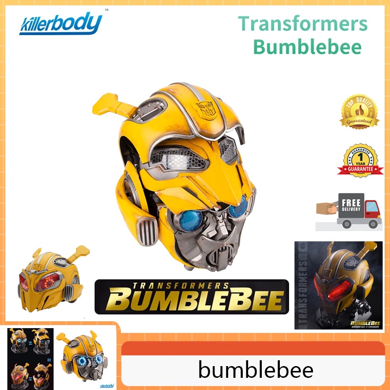 Killerbody Bumblebee 1: 1 หมวกกันน็อค Transformers Bumblebee สวมใส่ได้ ภาษาอังกฤษ จีน สัมผัสรีโมตคอน