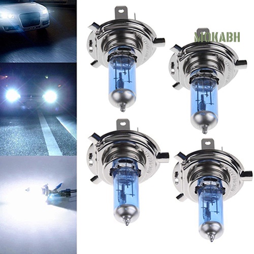 Mokabhrxql หลอดไฟฮาโลเจนซีนอน H1 H4 H7 55W 100W 12V 5000K สีขาว 2 ชิ้น