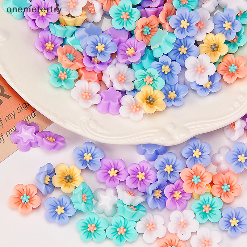 Onem แผ่นแพทช์เรซิ่น รูปดอกบัว ดอกบัว 3D ขนาดเล็ก 50 ชิ้น สําหรับงานฝีมือ DIY