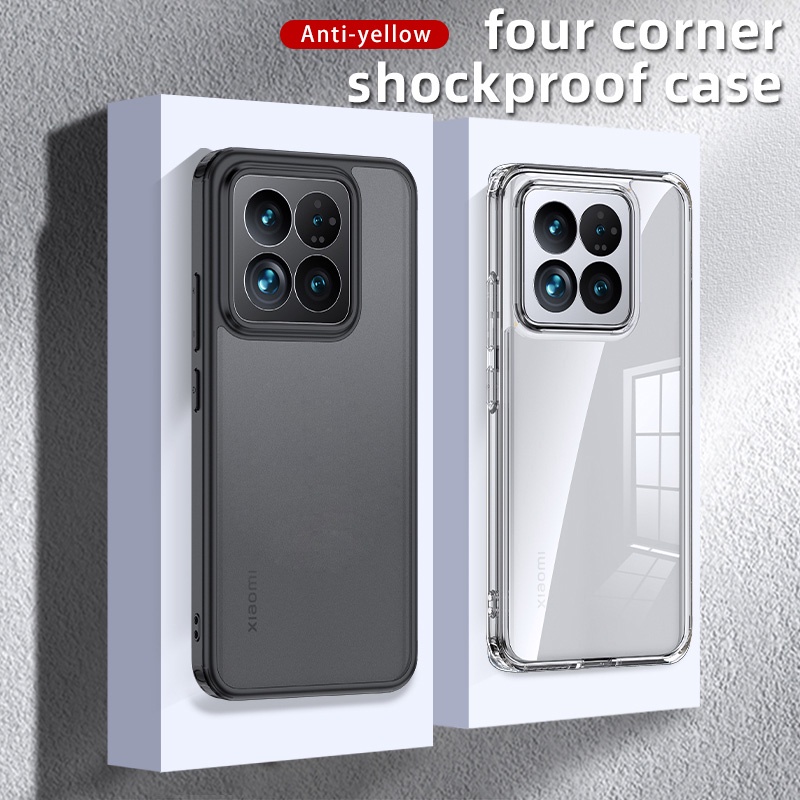 สําหรับ Xiaomi 14/14 Pro ไฮบริด ใส ป้องกันการกระแทก TPU และ PC เคลือบ ถุงลมนิรภัย เคสกันกระแทก