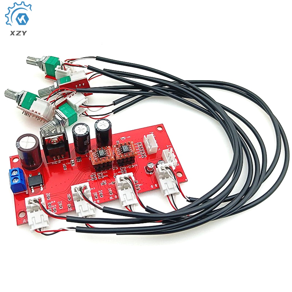 บอร์ดควบคุมระดับเสียง AD828 พร้อมบอร์ดขยายเสียงเบส