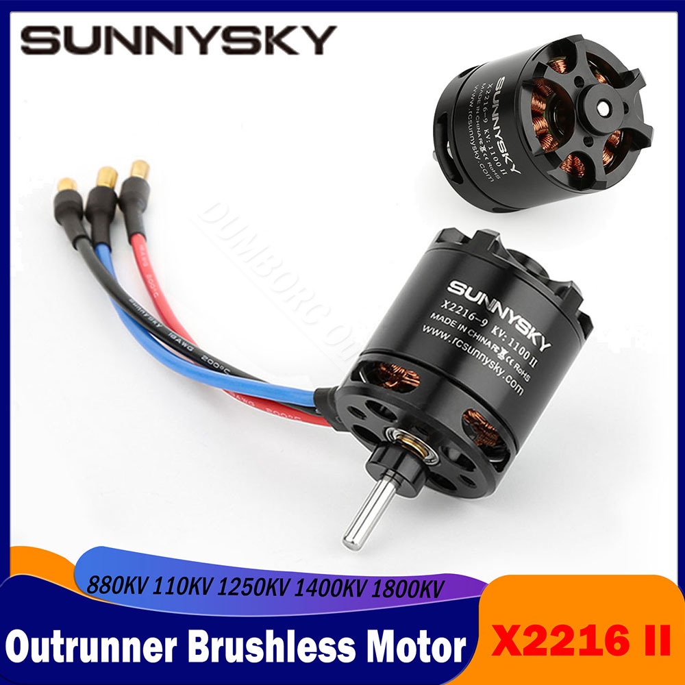 Sunnysky 2216 มอเตอร์ไร้แปรงถ่าน 880KV 110KV 1250KV 1400KV 1800KV สําหรับโดรน เครื่องบินบังคับ