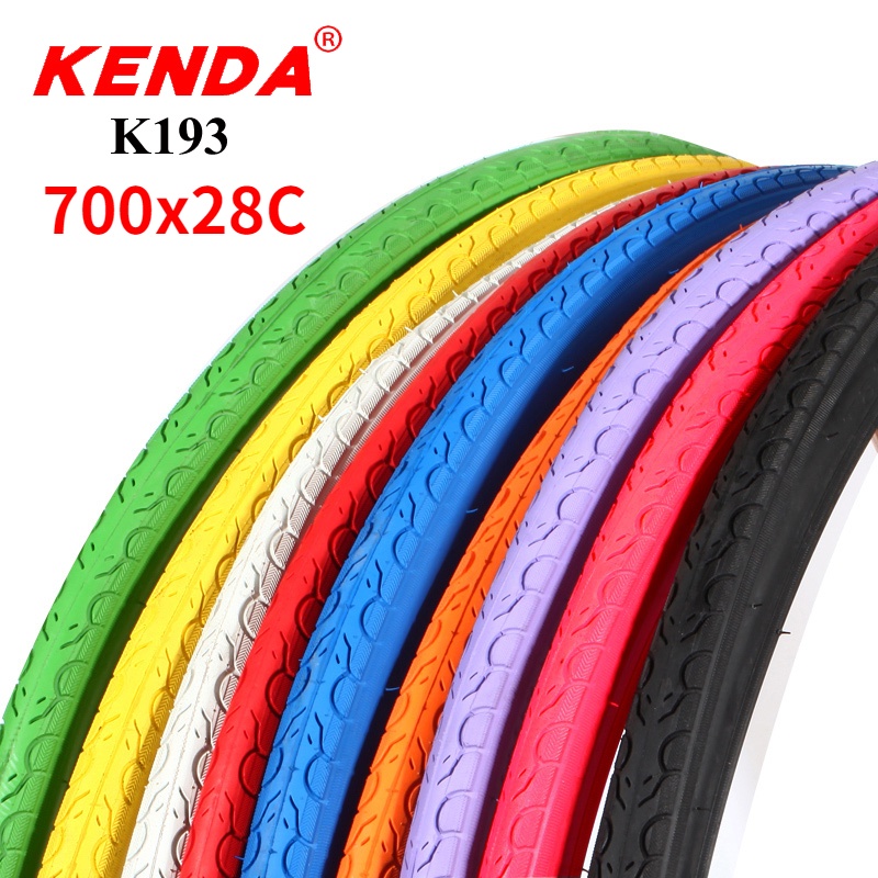 【จัดส่งฟรี】Kenda K193 ยางจักรยาน 700C 700x28C 700C เบาพิเศษ 550 กรัม กันลื่น สีขาว สีแดง สีส้ม สีฟ้า