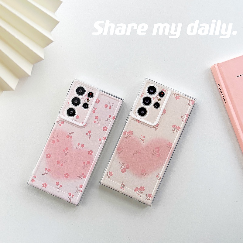 เคสโทรศัพท์มือถือแบบนิ่ม TPU ลายดอกไม้ เด็กผู้หญิง สําหรับ Samsung S10 S20 Plus FE Ultra A52s A23 A53 A24 A04s A12 A31 A33 A73 A50 A50s A30s A51 A71 M12 A22 A32 A52 A72 A13 5G