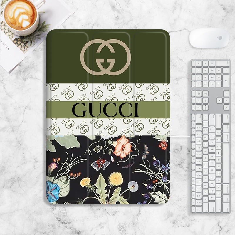 เคส ลาย Gucci พร้อมช่องใส่ปากกา สําหรับ ipad air4 5 mini4 5 6 ipad 2022 pro11 gen10 ipad 10.2 gen7 8 9 gen5 6 air1 2