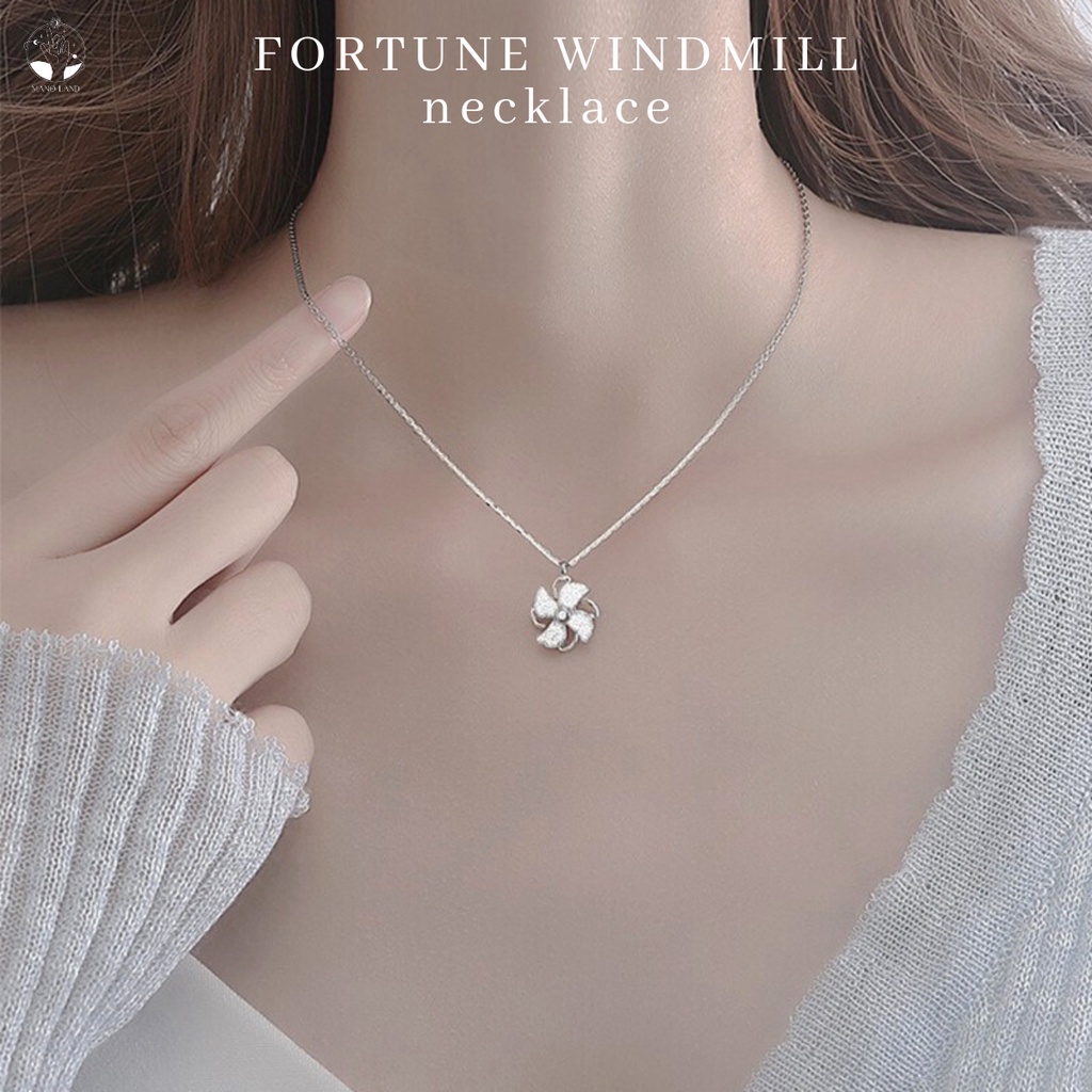 MNL Fortune Windmill แหวนกังหันดอกไม้แห่งความโชคดี แหวนแฟชั่น เงินแท้ เครื่องประดับผู้หญิง สไตล์มินิมอล น่ารัก ใส่ทุกวัน