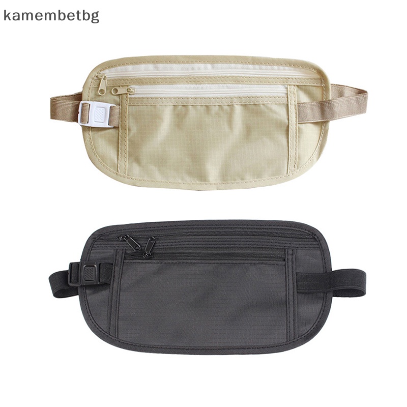 Kamembetbg กระเป๋าคาดเอว ซ่อนได้ สําหรับใส่หนังสือเดินทาง เงิน เข็มขัด รักษาความปลอดภัย