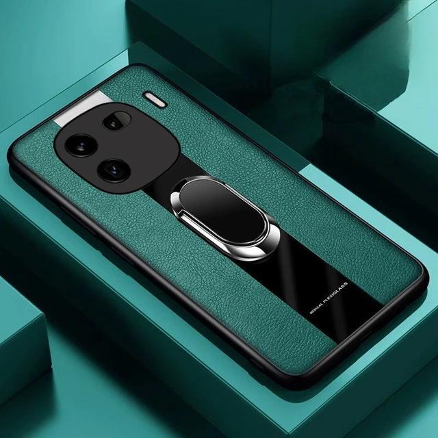 เคสโทรศัพท์มือถือหนัง PU นิ่ม กันกระแทก พร้อมแหวนขาตั้งแม่เหล็ก สําหรับ Vivo IQOO 12 Pro Iqoo12 Iqoo