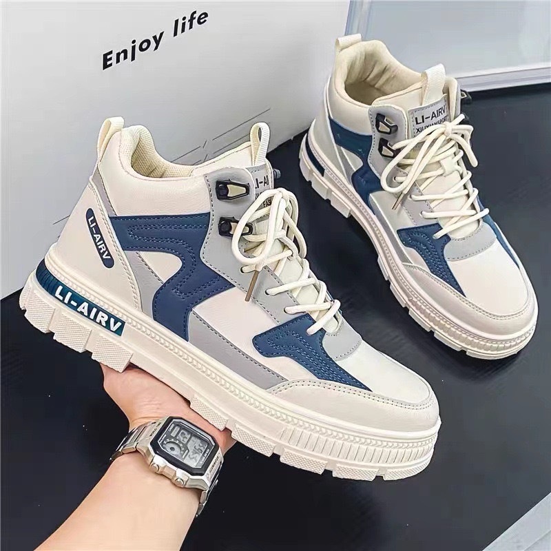 fashion เทรนด์ใหม่สุดเท่น์ รองเท้าบูทชาย หุ้มข้อสั้น 2สี รุ่น MVS036-234