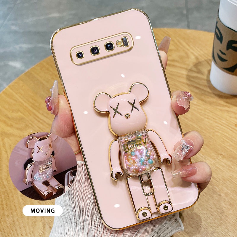 เคสโทรศัพท์กันกระแทก สําหรับ Samsung Galaxy S10 S9 S8 Plus น่ารัก 3D Candy Bear Stand เคสป้องกัน