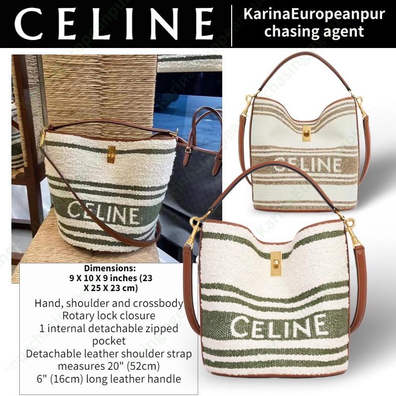 1 เซลีนCeline BUCKET 16 CELINE Women/Shoulder Bag กระเป๋าทรงถัง/กระเป๋าถือ /195572EX6.18TN