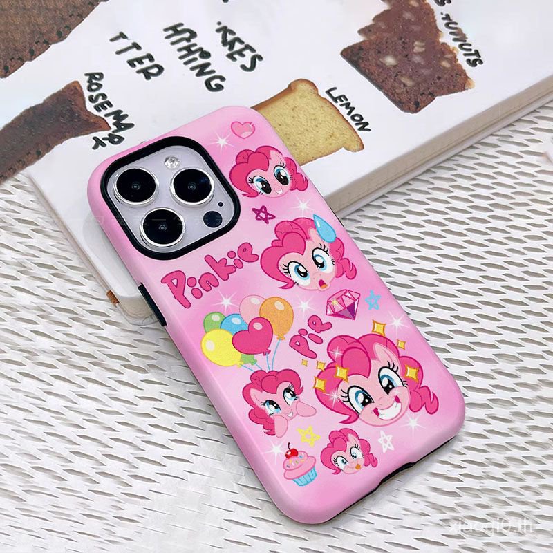 เคสโทรศัพท์มือถือ สองชั้น กันกระแทก ลาย Two-in-One Pink My Little Pony สําหรับ iPhone 7 8 Plus x xs xr xsmax 11 12 13 14 15 pro max เคสป้องกันโทรศัพท์มือถือ 4SLU