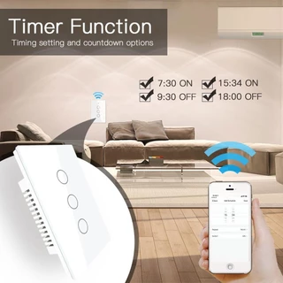 Tuya Smart Touch Switch Wifi สวิตซ์ไฟ สมาร์ทสวิซ สั่งผ่านมือถือ แบบต่อสาย N ไม่ต้องใช้ตัว capa มีประกัน