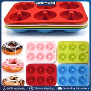 6 Cavity Silicone Donut Mould/Heat Resistant Non-Stick Donut Maker Pan/Oven-safe Baking Tools