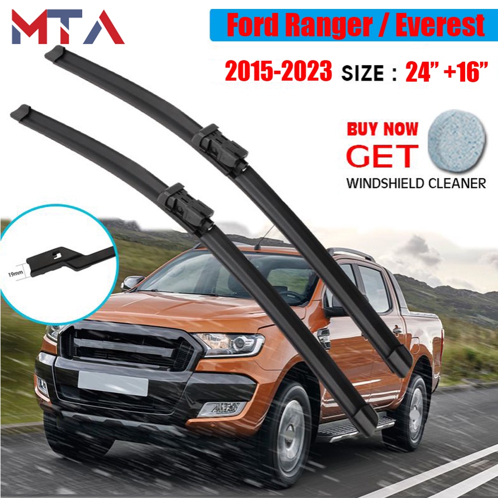 ใบปัดน้ําฝนรถยนต์สําหรับFord Ranger Everest 24 "+16" 2015-2026 Autoกระจกใบปัดน้ําฝนสําหรับFord Range