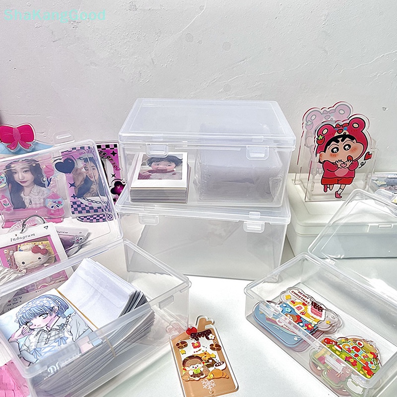 Skth INS กล่องพลาสติกใส สําหรับเก็บโฟโต้การ์ด เครื่องเขียน SKK