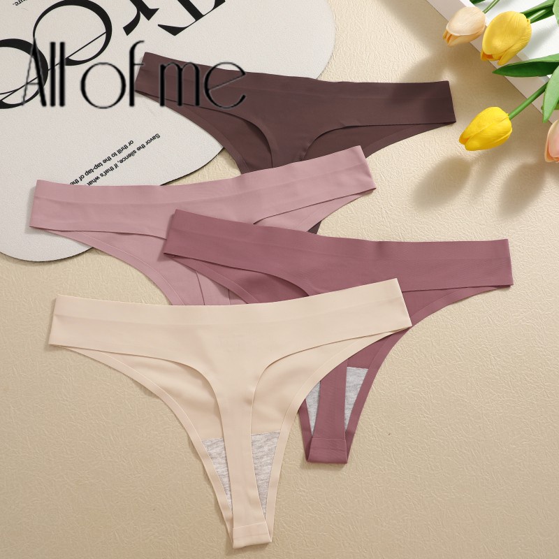 Allofme กางเกงชั้นในจีสตริง เอวต่ํา เซ็กซี่ นิ่ม ใส่สบาย ไร้รอยต่อ สําหรับผู้หญิ