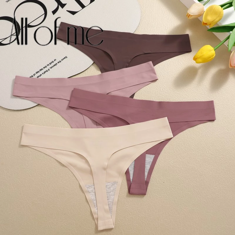 Allofme กางเกงชั้นในจีสตริง เอวต่ํา เซ็กซี่ นิ่ม ใส่สบาย ไร้รอยต่อ สําหรับผู้หญิง
