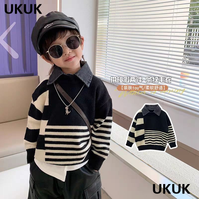 เสื้อกันหนาวลําลอง ผ้าฟลีซ ผ้าฝ้ายแท้ แบบหนา เข้ากับทุกการแต่งกาย แฟชั่นฤดูใบไม้ร่วง สไตล์เกาหลี และตะวันตก สําหรับเด็กผู้ชาย 2023