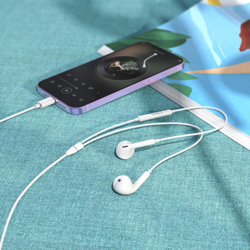 Hoco M111 Max หูฟังหัวไอโฟน มีไมค์ เสียงชัด สำหรับไอโฟน ไม่ต้องเชื่อมบลูทูธ หูฟังสมอลทอล์ค