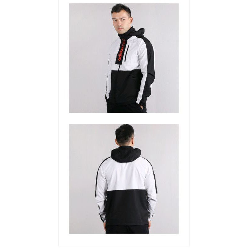 Adidas Originals Men's Sport ID Colorblock Full Zip Hooded Jacket