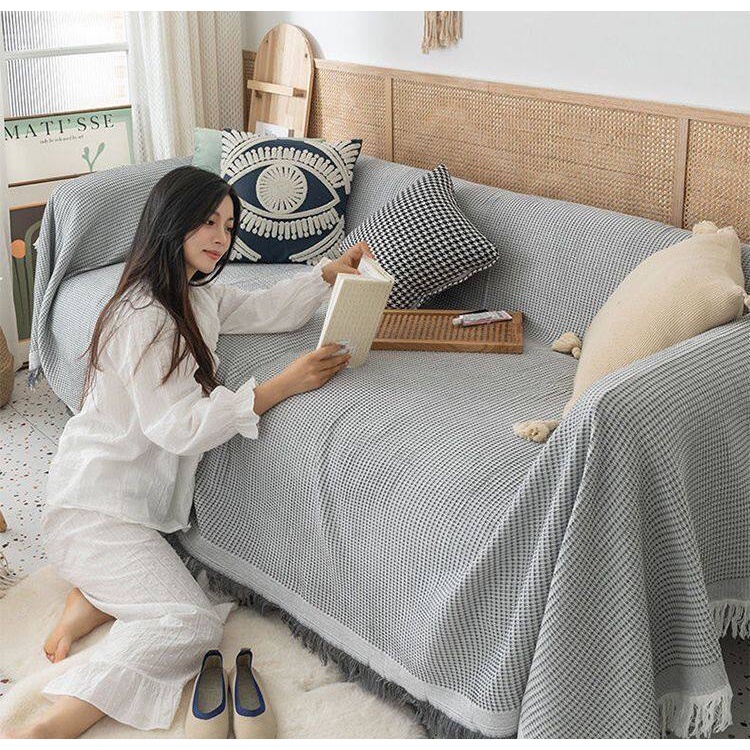 ผ้าคลุมโซฟา 180*230CM สไตล์นอร์ดิก แต่งห้องสวยมาก 2 /3ที่นั่ง