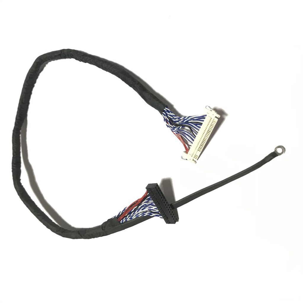 LVDS สาย 30pin ลวดเดี่ยว FIX-30P 2ch 8bit สําหรับ 17" 19" 21.5" 23 "24" 1920x1050 1280x1024 1920x1080 แล็ปท็อปหน้าจอ LCD