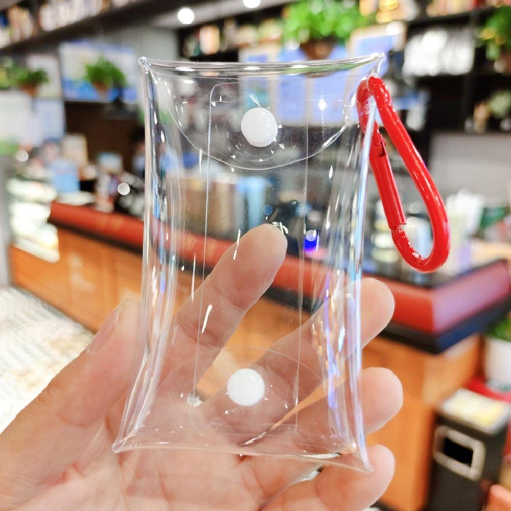 Tonfashion กระเป๋าเก็บเหรียญ PVC ใส ขนาดเล็ก ทนต่อสิ่งสกปรก ใส ขนาดเล็ก สําหรับผู้หญิง