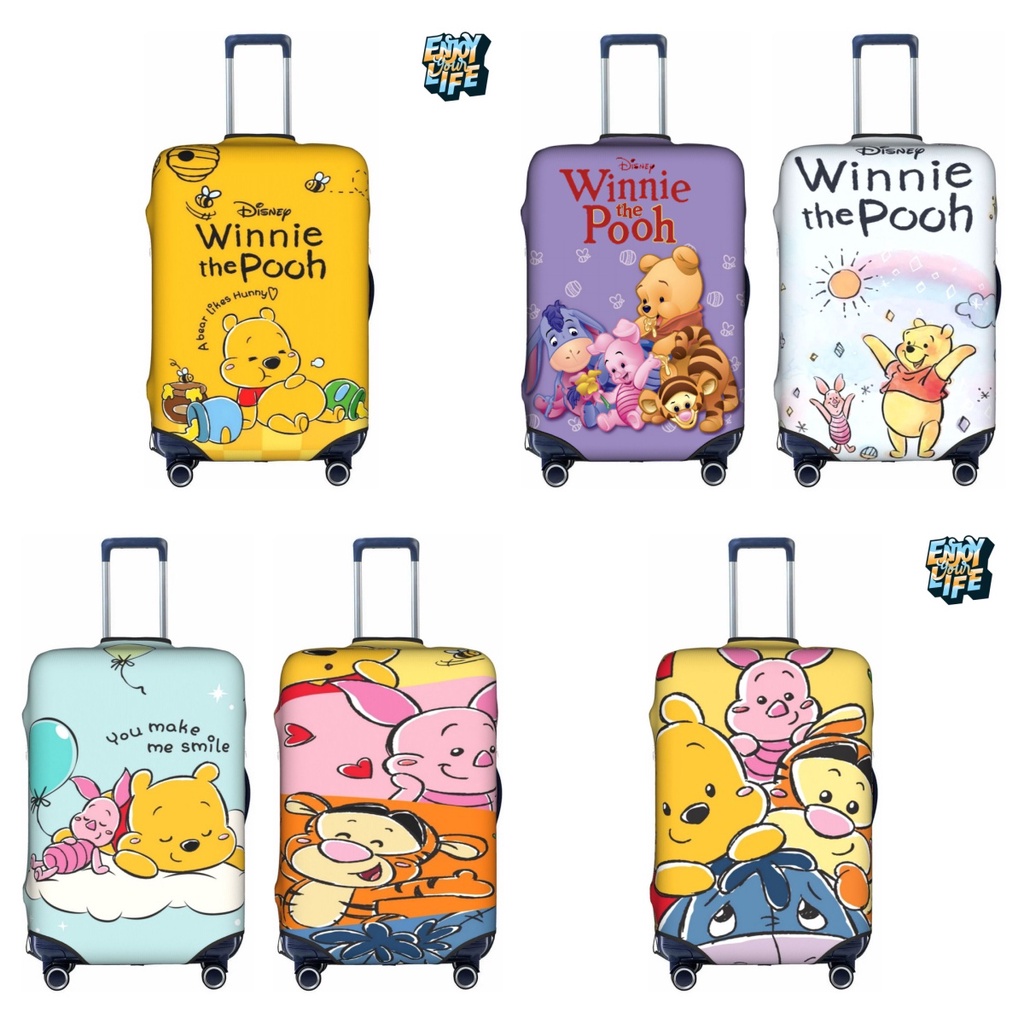 การ์ตูน Winnies The Pooh กระเป๋าเดินทางล้างทําความสะอาดได้กระเป๋าเดินทาง Anti-scratch กระเป๋าเดินทางเหมาะกับ 18-32 นิ้วกระเป๋าเดินทาง P802
