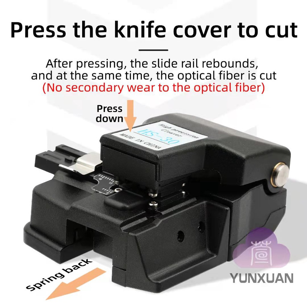 ความแม่นยําสูง HS-30 Optical Fiber Cleaver เครื่องตัดไฟเบอร์ออปติก Comparable สําหรับ Fujikura Fiber Cleaver CT-30 - รูปที่ 4