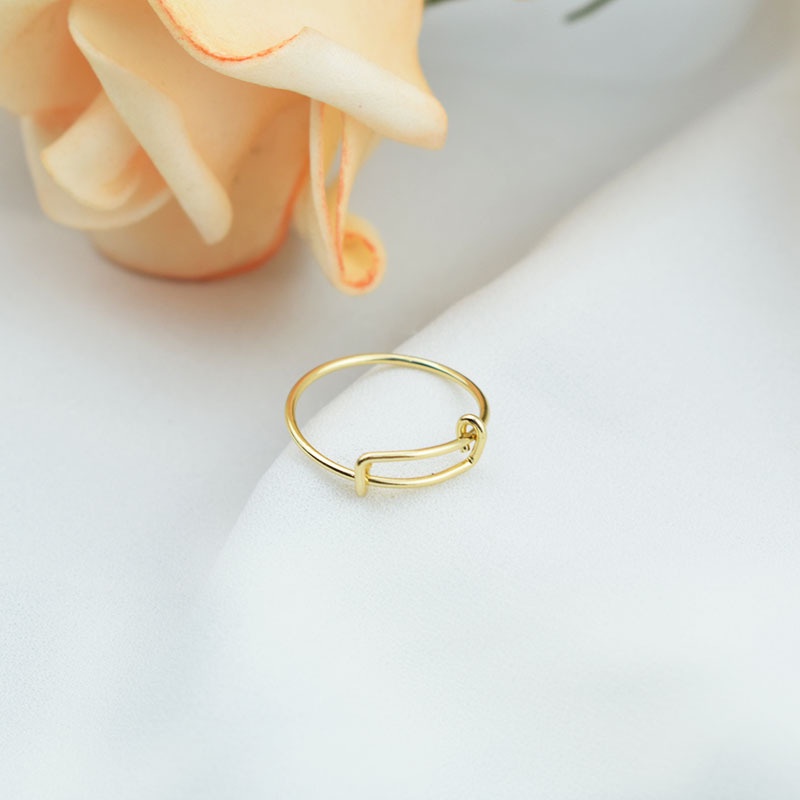 ว่ายน้ําไฟฟ้าทองแดงบริสุทธิ์สี Retention Live แหวนปรับได้ diy เครื่องประดับอุปกรณ์เสริม Niche Design