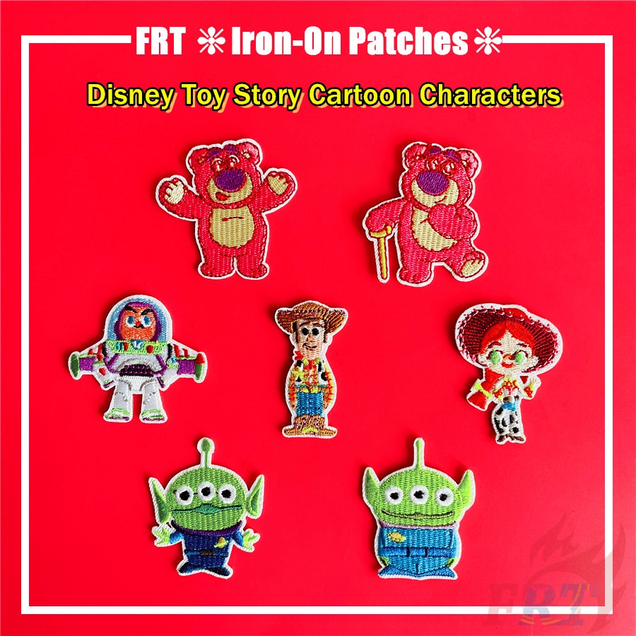 แผ่นแพทช์รีด ลายการ์ตูนดิสนีย์ทอยสตอรี่ แผ่นแพทช์ รีดติดเสื้อผ้า ปักลาย DIY 1 ชิ้น