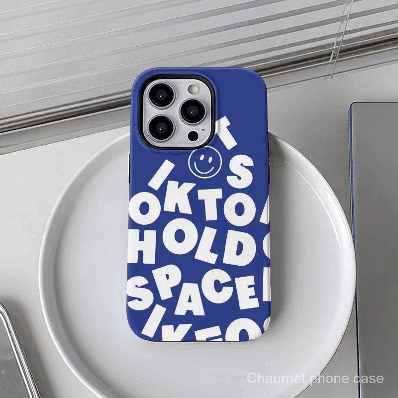 เคสโทรศัพท์มือถือแบบแข็ง สองชั้น กันกระแทก ลายหน้ายิ้ม สําหรับ Iphone 15Promax 15Pro 14 Pro Max 14 plus 13 Pro Max 13 13pro 11 Pro Max 11 X XR Xs Max 12Pro