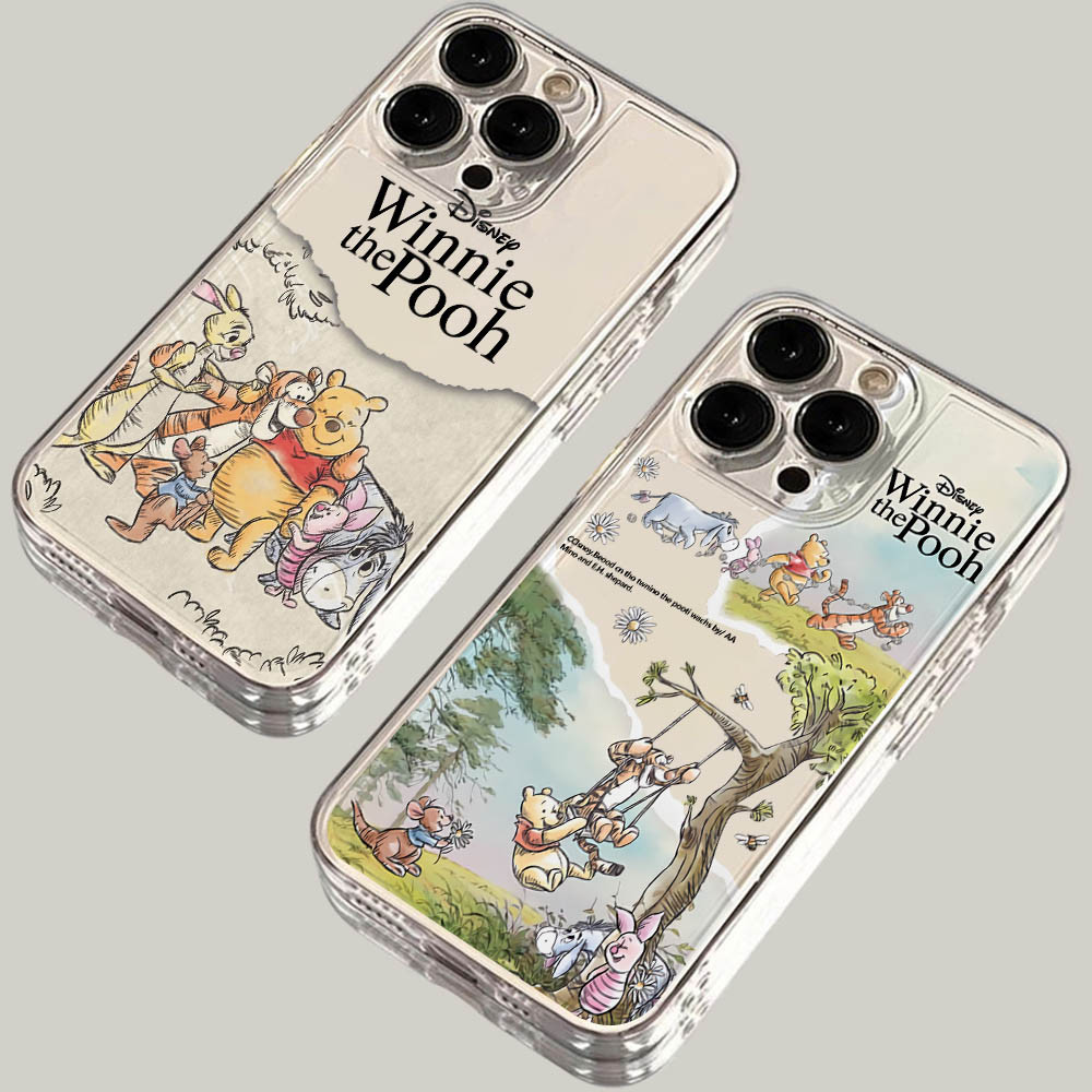 การ์ตูน Winnie the Pooh Bear Casing สําหรับ Samsung Galaxy S25 S24 S23 S22 S21 S20 FE Ultra Plus 5G Clear Soft กันกระแทกฝาครอบโทรศัพท์