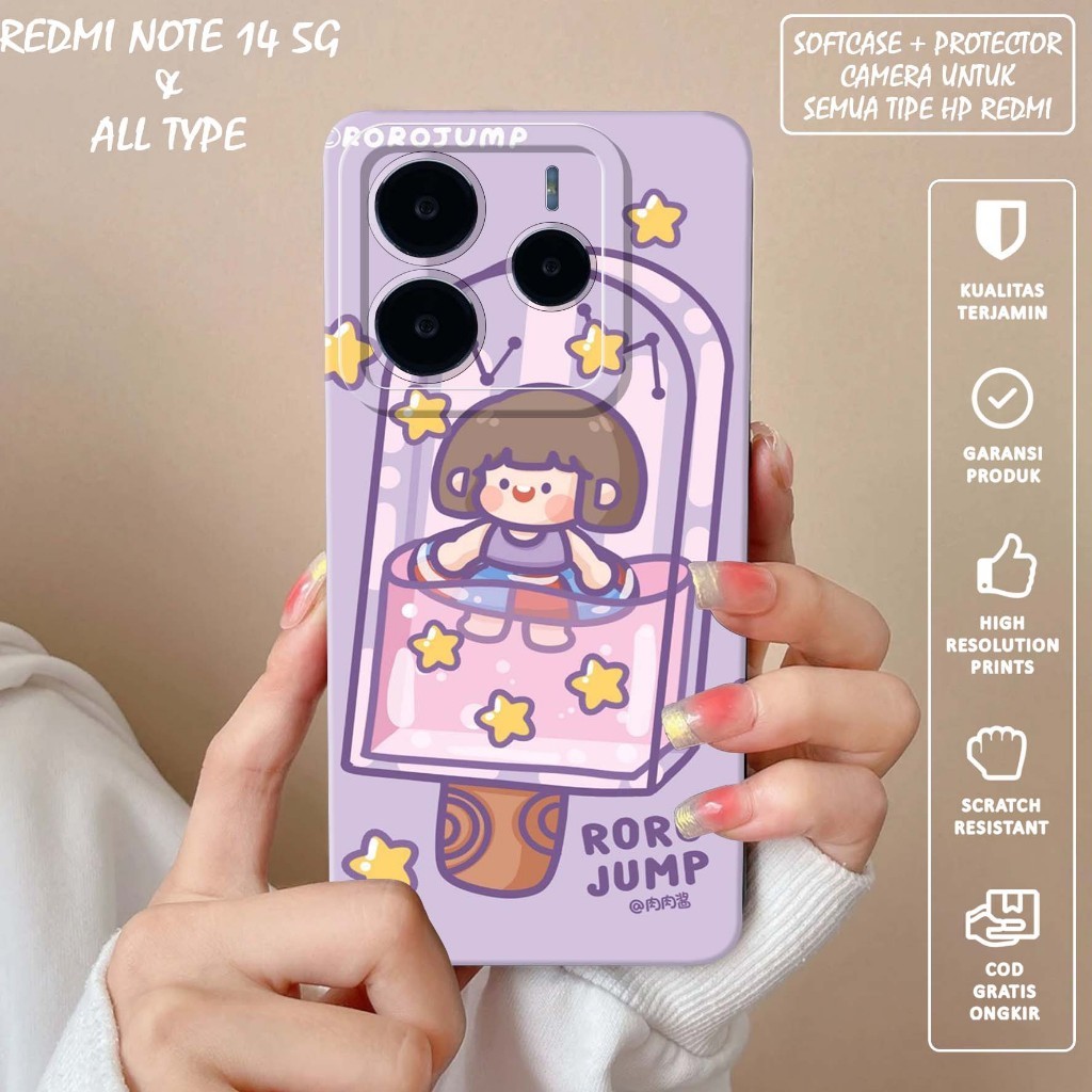 SOFTCASE PRO CAMERA PICTURE RORO JUMP สําหรับ RED*MI NOTE 14 5G -