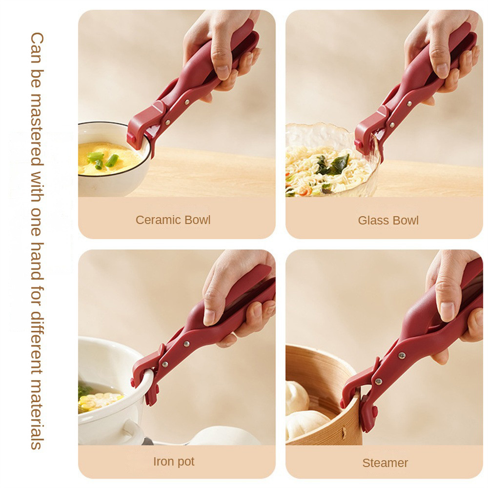 คลิปหนีบกันน้ำร้อน น้ำหนักเบา ทนความร้อน และกันลื่น ใช้สำหรับแปรรูปอาหารอย่างปลอดภัย เครื่องมือในครัวอเนกประสงค์สำหรับหม้อและชามร้อน TH - รูปที่ 6