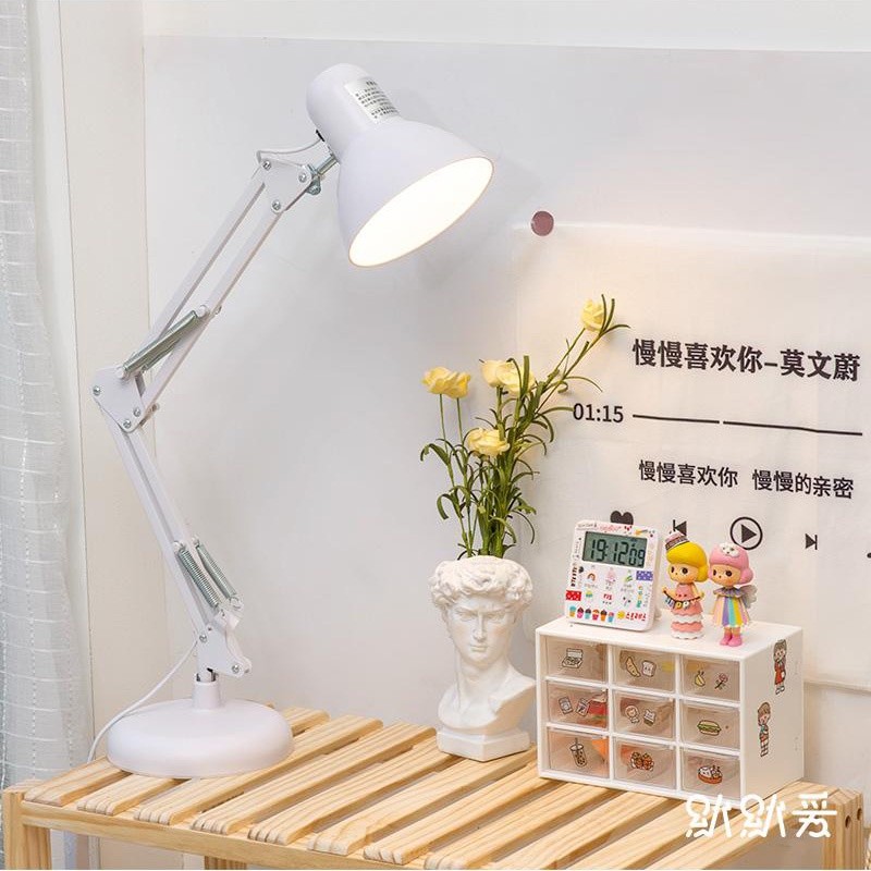 โคมไฟหนีบโต๊ะ โคมไฟเขียนแบบ ใช้กับขั้ว หลอด E27 วัสดุแข็งแรง มีสวิตช์เปิดปิด - รูปที่ 3
