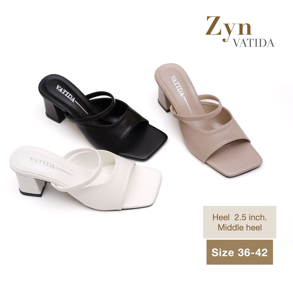 ( 🇹🇭 In stock 🔥) รองเท้าส้นสูง สไตล์เกาหลี สไตล์มินิมอล รุ่น Zyn(VTD-049)