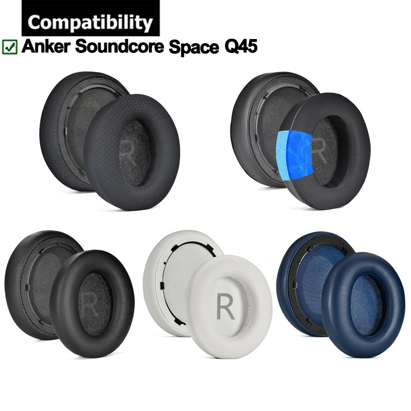 1 คู่แผ่นรองหูฟังเบาะสําหรับ Anker Soundcore Space Q45 ชุดหูฟังแผ่นรองหูฟังหูฟัง Earmuffs