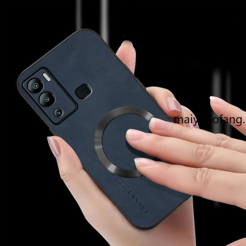 ปลอก infinix hot 12i infinix hot 12 play infinix hot 12 เคสโทรศัพท์ป้องกันการสั่นสะเทือนแหวนดูดแม่เหล็กฝาครอบป้องกันพร้อมขอบนุ่มและกันลื่นฝาหลัง ybpcxq - รูปที่ 3