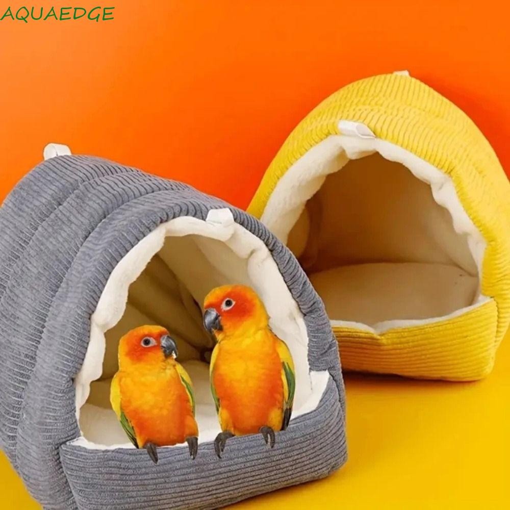 รังนกแก้ว AQUAEDGE, เปลญวนนกผ้าฝ้ายแบบแขวน, อุปกรณ์กรงนกที่อบอุ่นหนา Mini Bird House Budgie ราคา ถูกที่สุด ดีลบีเคเค