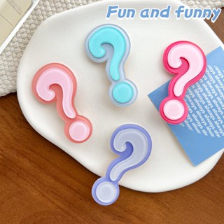 Quirky Question Mark Barrettes กิ๊บติดผมหน้าม้า สีสันสดใส สร้างสรรค์ ฤดูร้อน สําหรับผู้หญิง