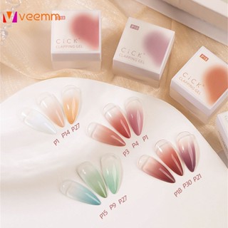 2023 ใหม่รุ่น Cick สติกเกอร์เล็บเจลความอิ่มตัวสูง Gradient Ombre Phototherapy เล็บเจล veemm