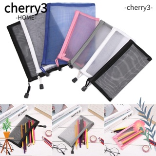 Cherry3 กระเป๋าถือ มีซิป สําหรับใส่เครื่องสําอาง เครื่องเขียน 1 ชิ้น